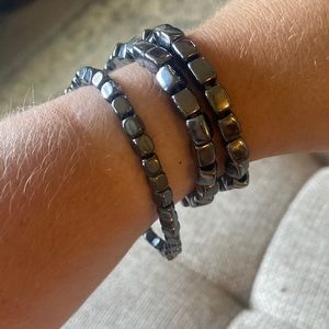 Hematite stretch bracelets